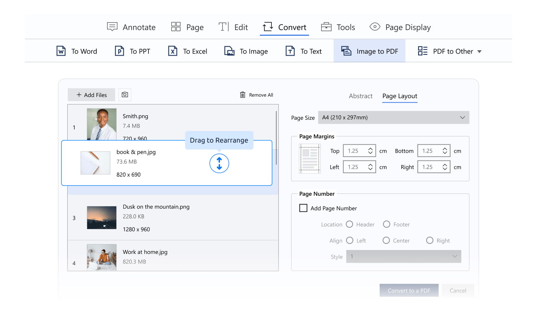 將多張圖片合併為一個 PDF 文件