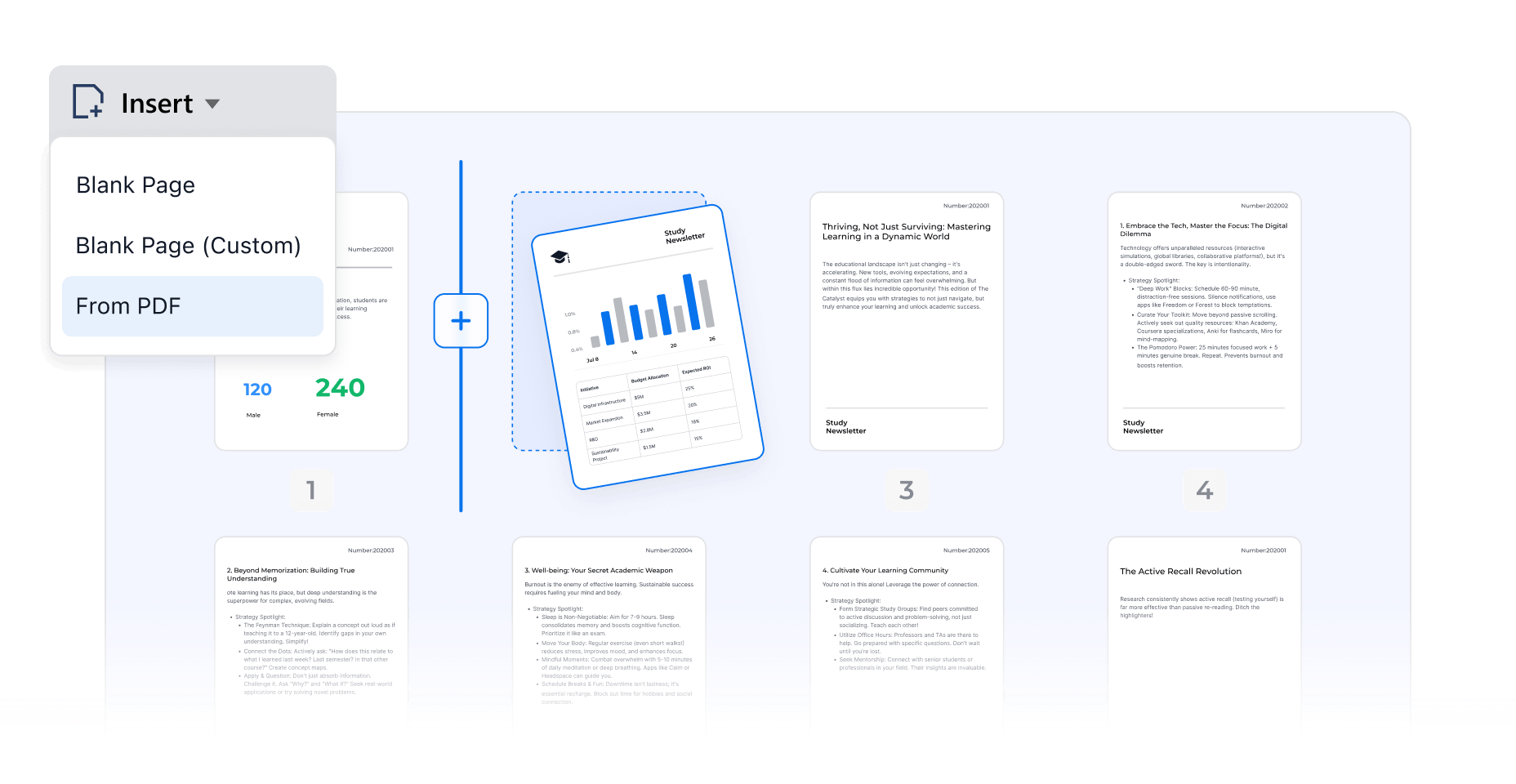 Insert Pages from Different Sources